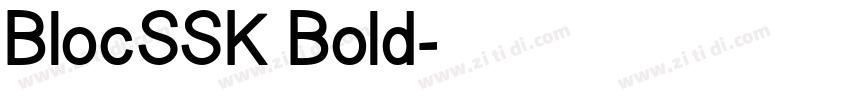 BlocSSK Bold字体转换